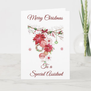 MERRY CHRISTMAS *UNE CARTE DE VACANCES D'ASSISTANT