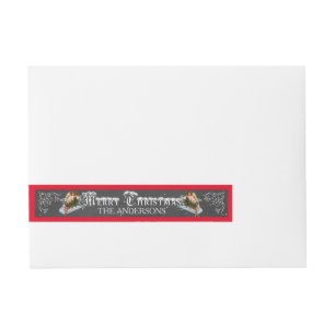 Merry Christmas Vintage Chalkboard Wraparound Address Label