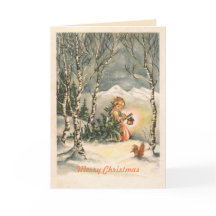 Merry Christmas Vintage Custom Greeting Card