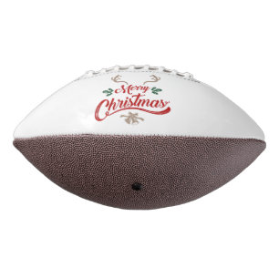 Merry Christmas Vintage Design   Red & Green Football