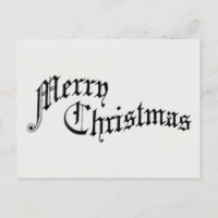 Merry Christmas Vintage Old Fashioned Typography