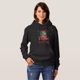 Merry Christmas Vintage Red Santa Truck Hoodie