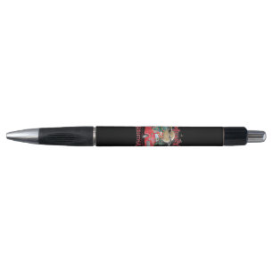 Merry Christmas Vintage Red Santa Truck Pen