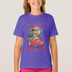 Merry Christmas Vintage Red Santa Truck T-Shirt