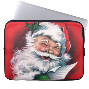 Merry Christmas,vintage,retro,Santa claus,happy Sa Laptop Sleeve