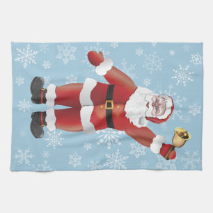 Merry Christmas Vintage Santa Claus Kitchen Towel