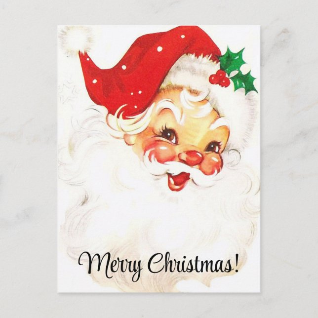 Merry Christmas Vintage Santa Clause  Postcard (Front)