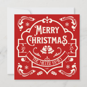 Merry Christmas vintage style design 