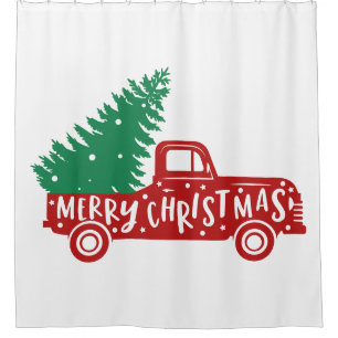 Merry Christmas Vintage Truck & Tree