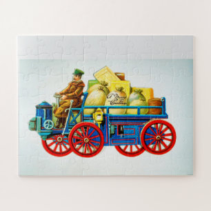 Merry Christmas vintage vehicle Jigsaw Puzzle