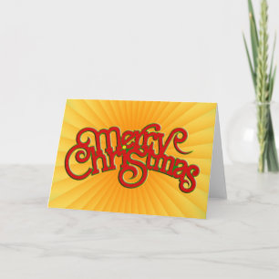 MERRY CHRISTMAS - vintage Xmas text design Holiday Card
