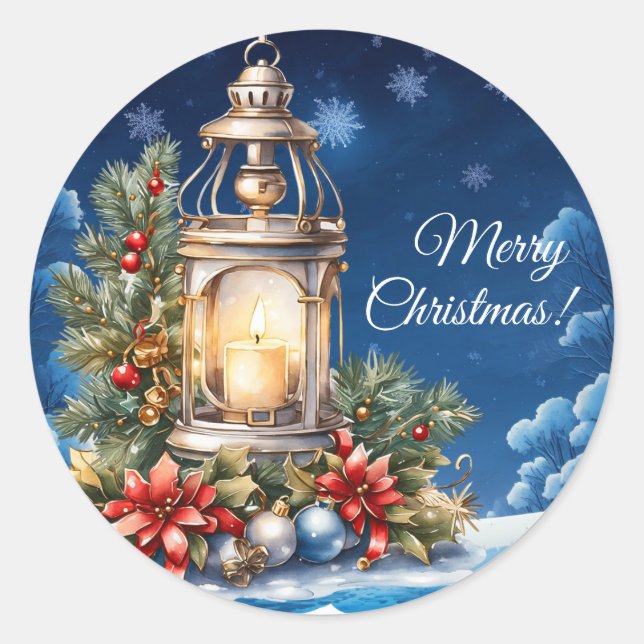 Merry Christmas Vinyl Sticker (Front)