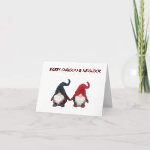 **MERRY CHRISTMAS VOISIN** CARTE D'HUMOUR GNOME