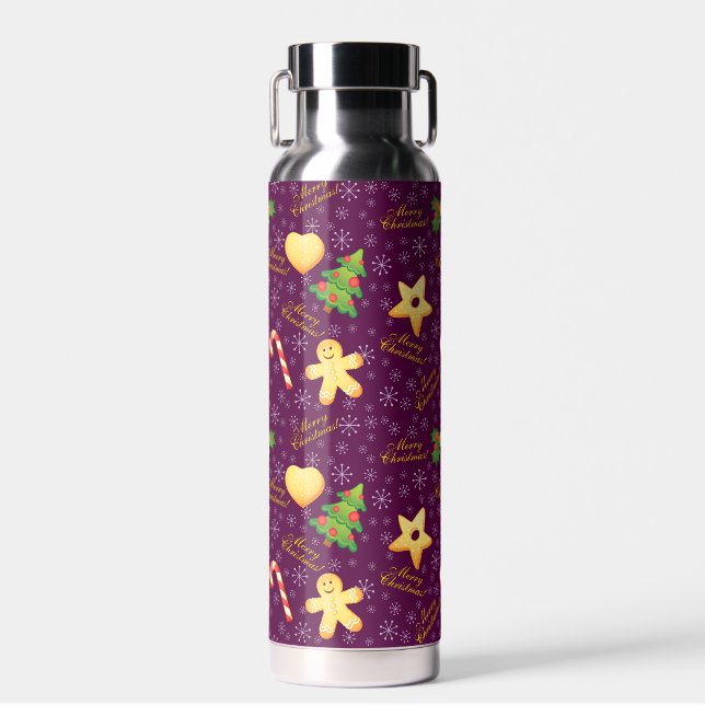 Merry Christmas Water Bottle (Front)