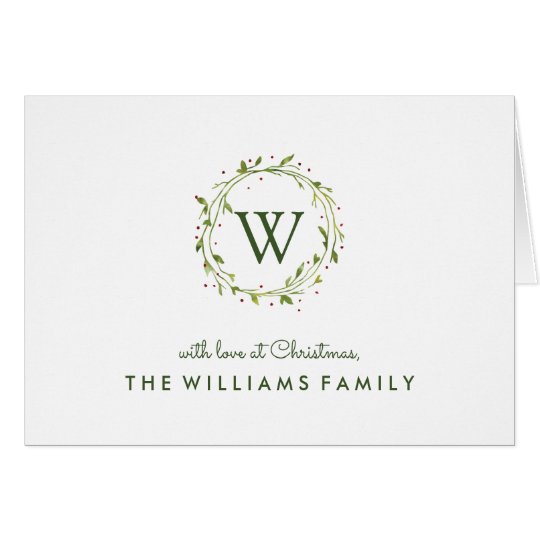 Merry Christmas | Watercolor Christmas Wreath Card