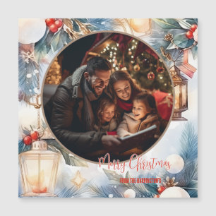 Merry Christmas Watercolor Decorative Photo