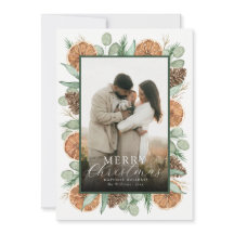 Merry Christmas Watercolor Dried Orange Botanical