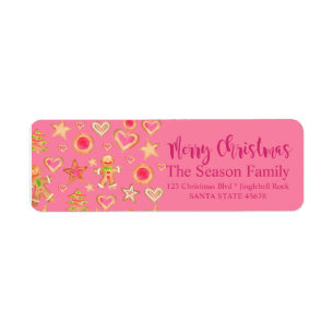 Merry Christmas watercolor gingerbread cookies