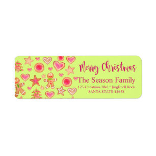 Merry Christmas watercolor gingerbread cookies