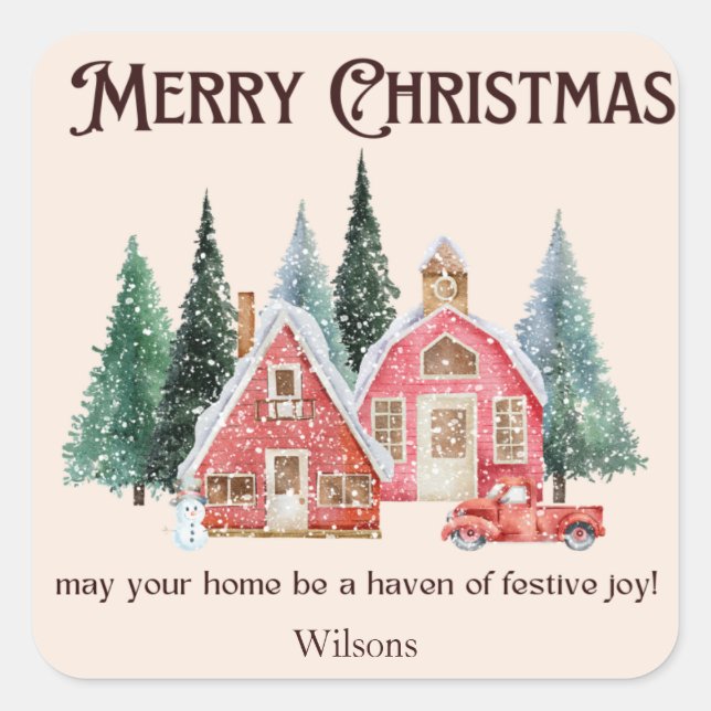 Merry Christmas watermelon cozy sticker (Front)