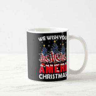 Merry Christmas We Wish You Ameri Xmas American Fl Coffee Mug