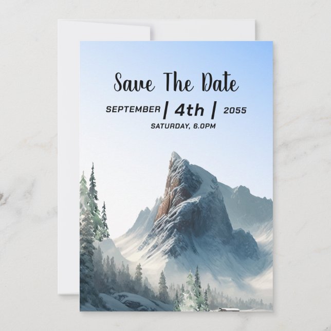 Merry Christmas Wedding Invitation Card Design (Back)