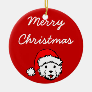 Merry Christmas Westie Ornament