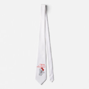 Merry Christmas Westie Tie