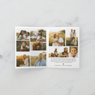 Merry Christmas Whimsical Script  Family 12 Photos Holiday Card