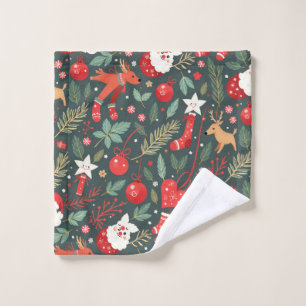 Merry Christmas Whimsy Bath Towel Set