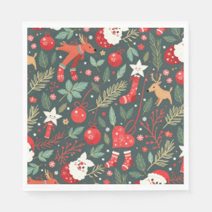 Merry Christmas Whimsy Napkin