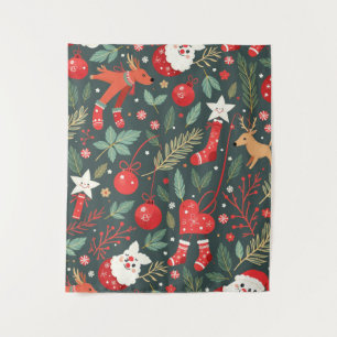 Merry Christmas Whimsy Tapestry