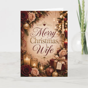 Merry Christmas Wife Romantic Holiday Card