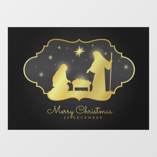 "Merry Christmas" Window Cling (Sheet)