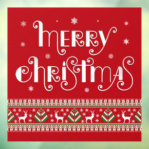 Merry Christmas Window Cling