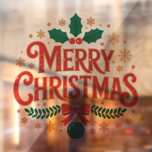 Merry Christmas Window Cling