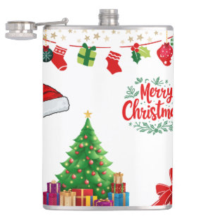 Merry Christmas Wine Flask