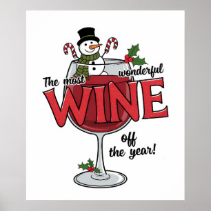 Merry Christmas wine party  Poster
