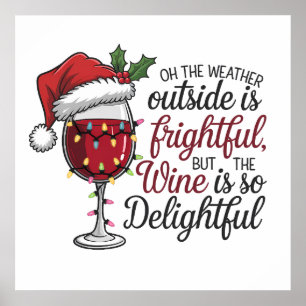 Merry Christmas wine party  Poster