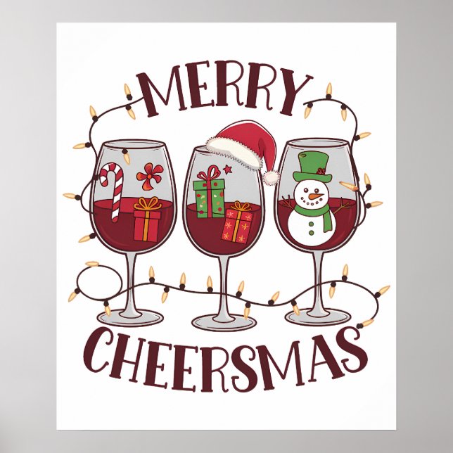 Merry Christmas wine party  Poster (Front)