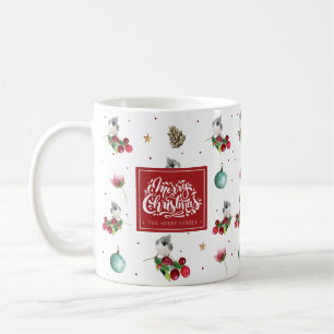 Merry Christmas Winter Bird Pattern Personalized Coffee Mug