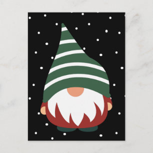 MERRY CHRISTMAS Winter Holiday Gnome Postcard