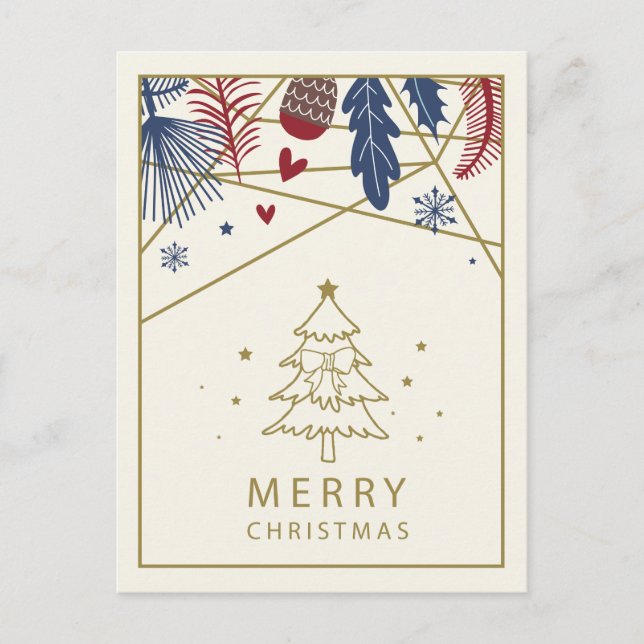 MERRY CHRISTMAS | Winter Holiday Postcard (Front)