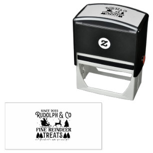 Merry Christmas Winter Rudolph Reindeer Self-inking Stamp