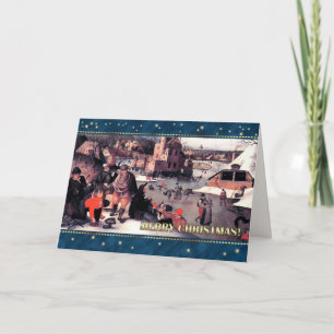 Merry Christmas. Winter Scene Fine Art Christmas Holiday Card