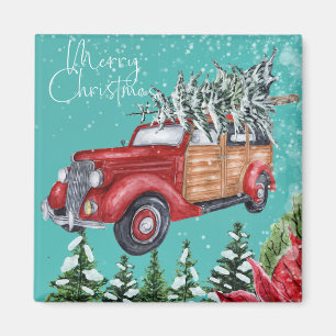 Merry Christmas Winter Snowfall Magnet
