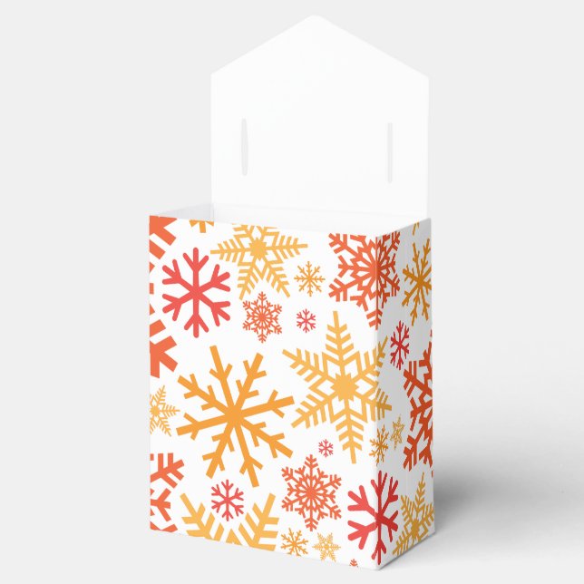 Merry Christmas Winter Snowflake Pattern Favor Box (Opened)