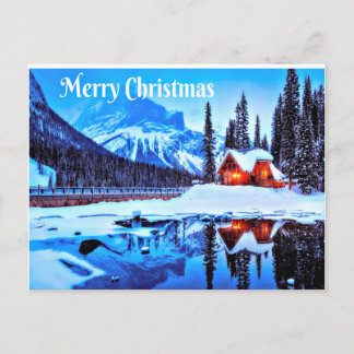 Merry Christmas Wintry Wish Holiday Postcard