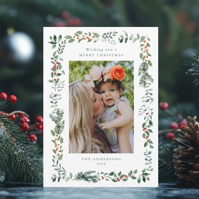 Merry Christmas Wish Photo Holiday Card (Creator Uploaded)