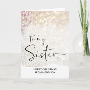 Merry Christmas Wishes Gift For Sister Xmas  Card